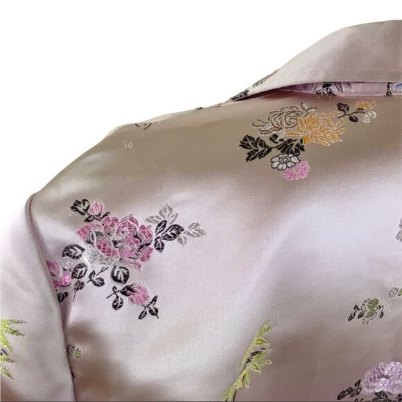 Asian inspired floral reversible coat pink - Picture 7 of 10